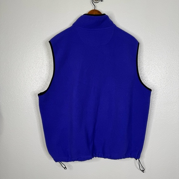 Vintage Ebtek Eddie Bauer Blue Fleece Vest Size Xlarge Tall - Picture 2 of 3